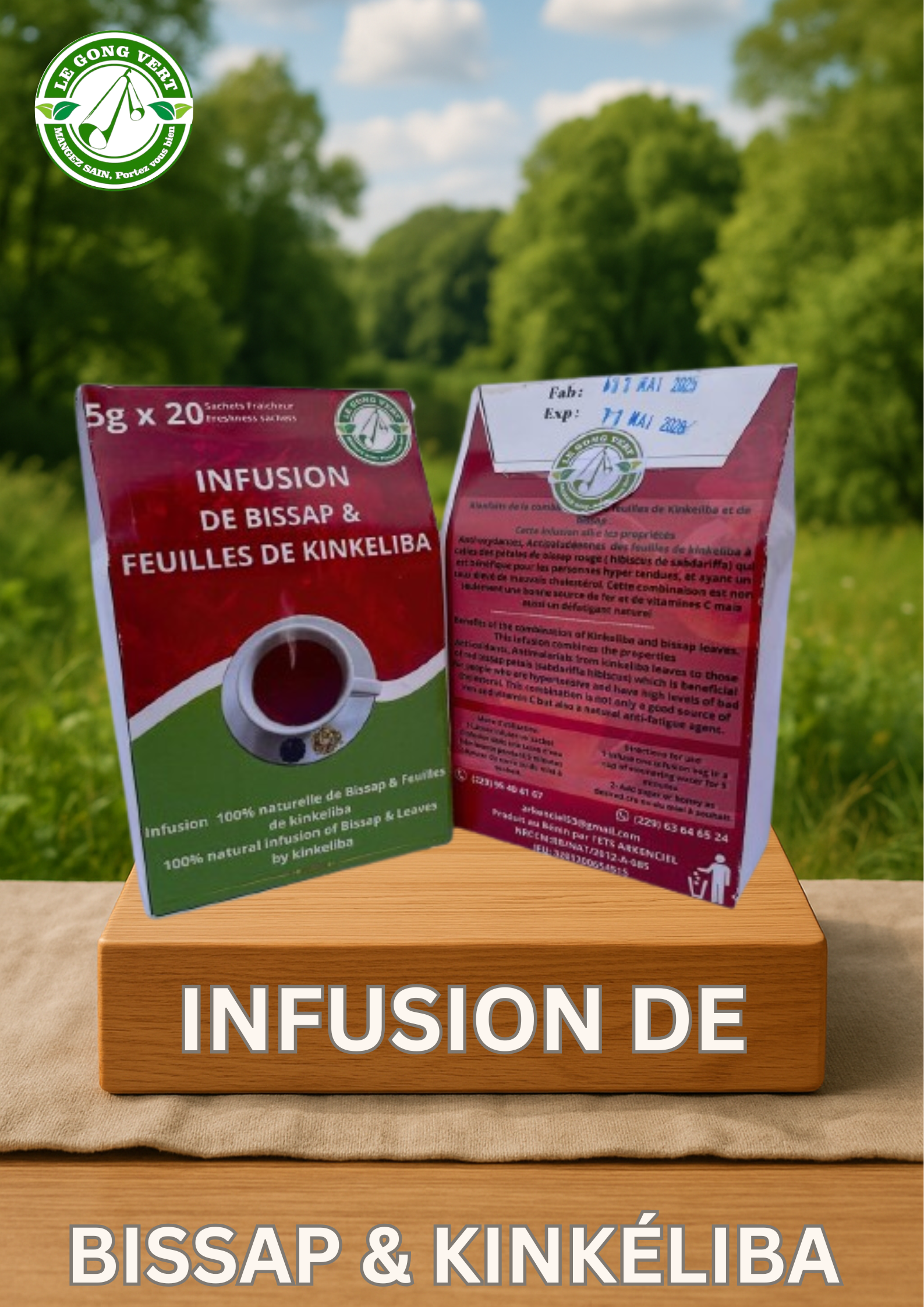 Infusion de Bissap & Feuilles de Kinkéliba