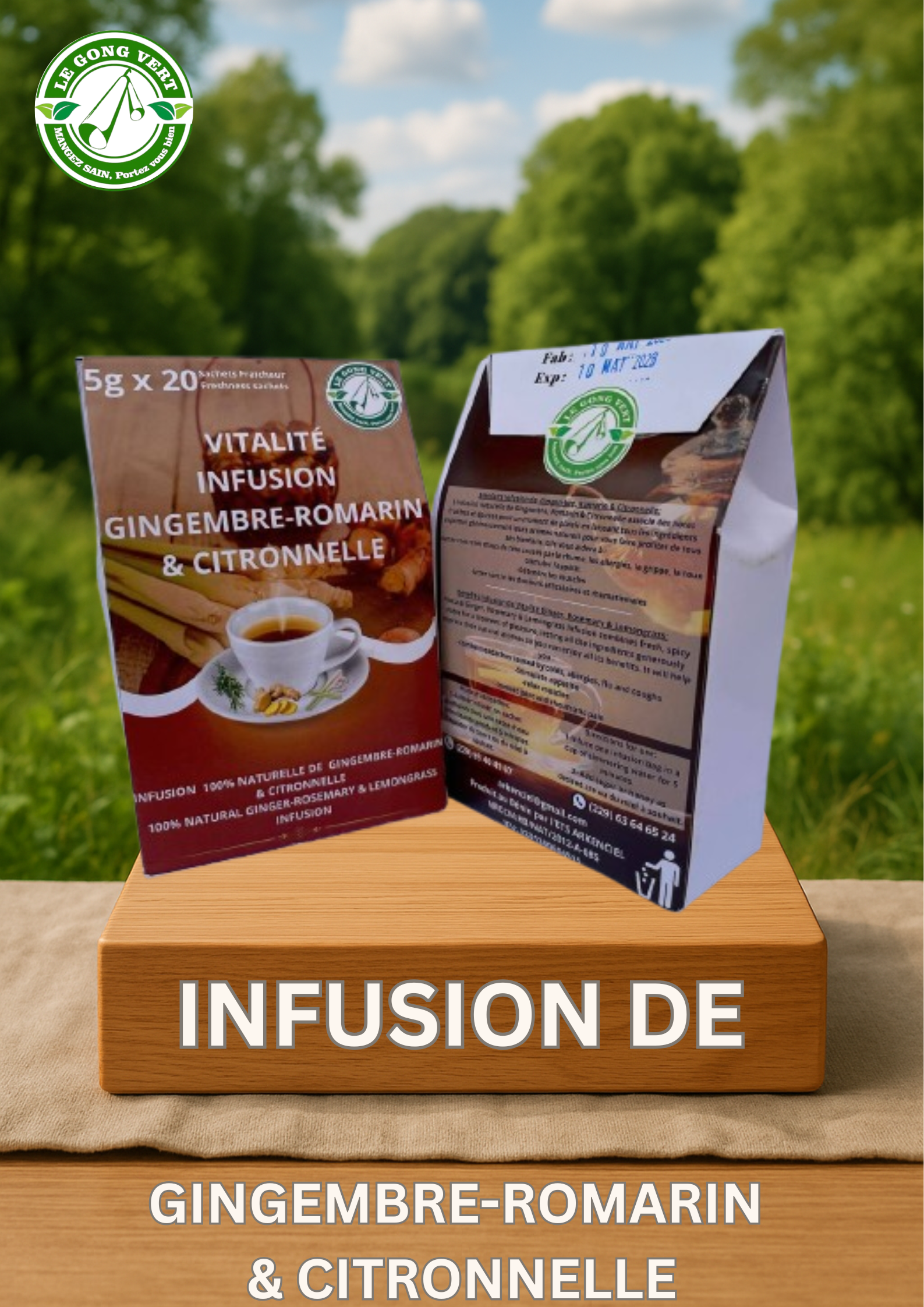 Vitalité Infusion Gingembre-Romarin & Citronnelle