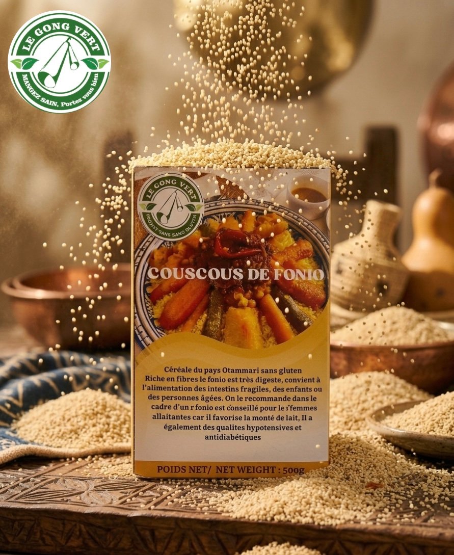 Couscous de Fonio – Céréale Naturelle Sans Gluten Le Gong Vert